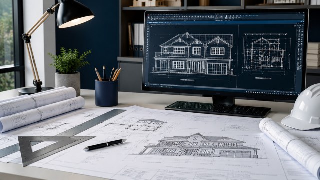 Professional CAD drawings for a residential project.
